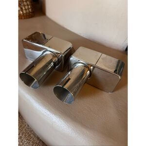 Vintage Corvette stainless steel rectangular exhaust tip extension. 1968 through